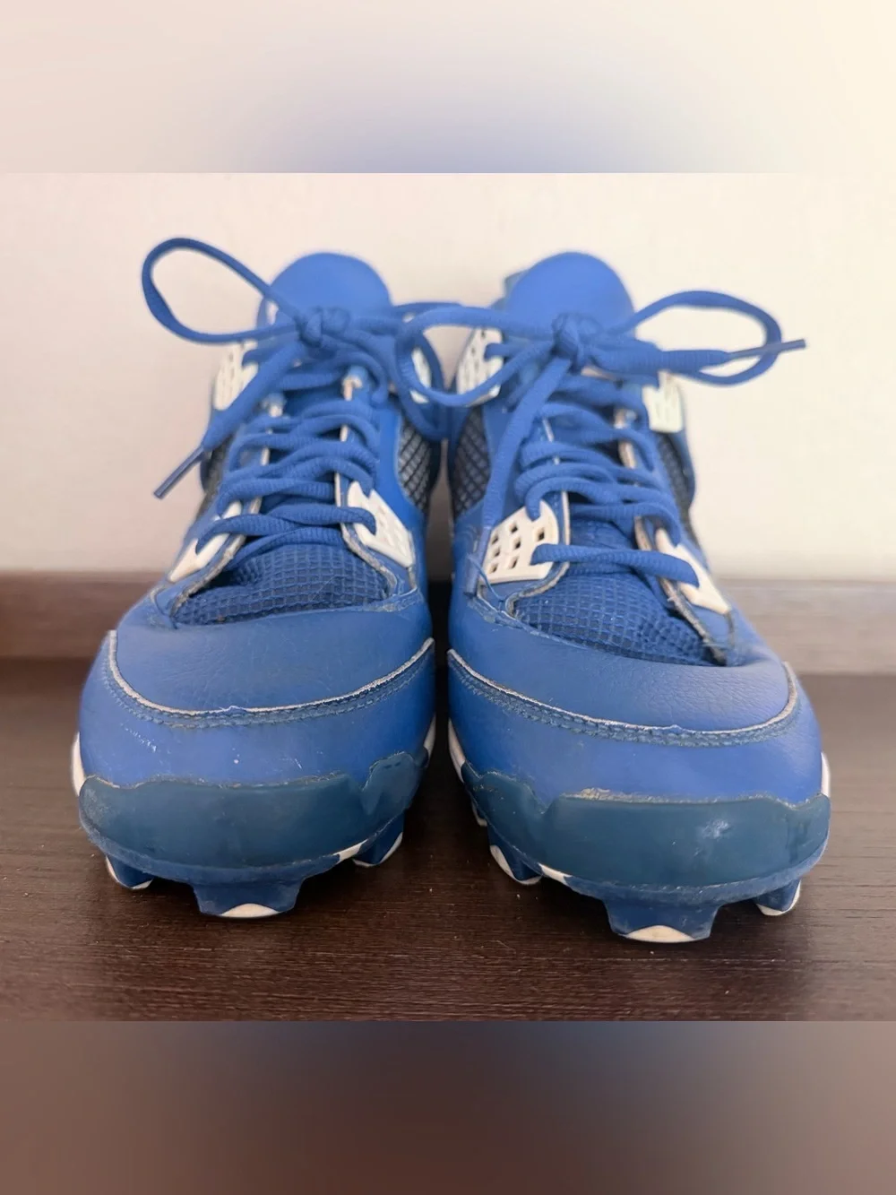 Nike Air Jordan 4 Retro MCS Baseball Cleats Royal Blue 807709-401 Men's 8